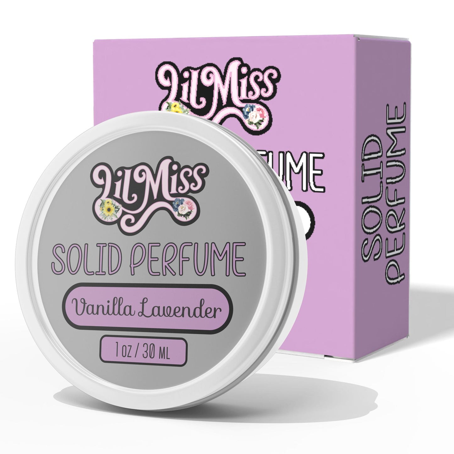 Lil Miss Solid Perfume Variety Pack - Island Mahogany Coconut, Pear Blossom, Vanilla Lavender - 1 oz each