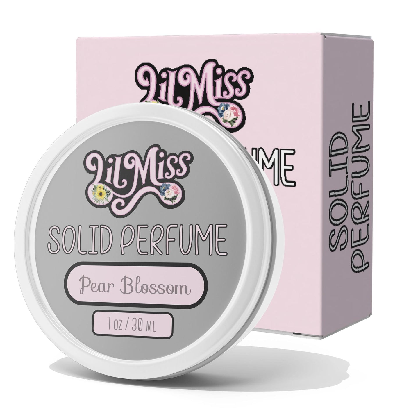 Lil Miss Solid Perfume Variety Pack - Island Mahogany Coconut, Pear Blossom, Vanilla Lavender - 1 oz each
