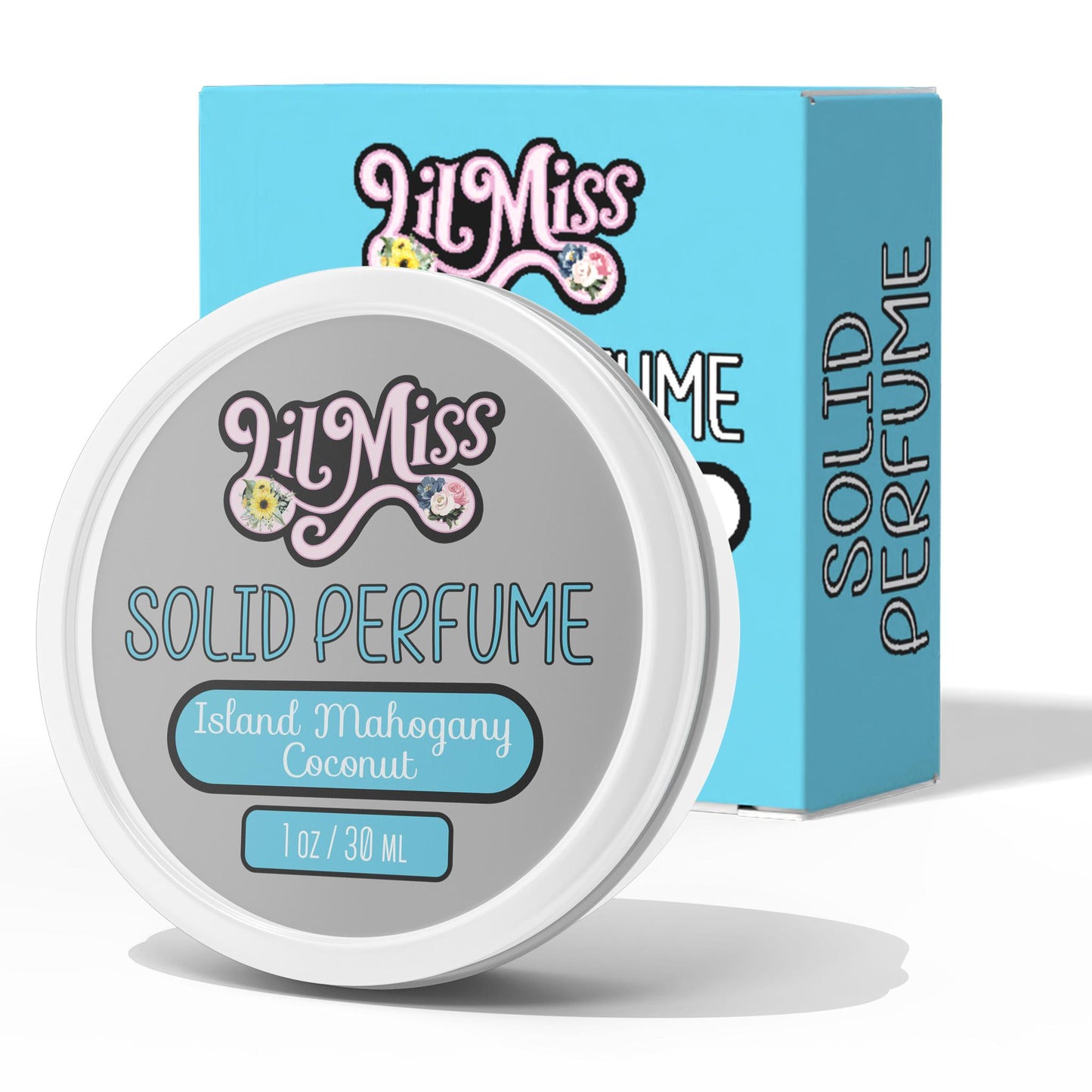 Lil Miss Solid Perfume Variety Pack - Island Mahogany Coconut, Pear Blossom, Vanilla Lavender - 1 oz each